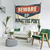PLOWS Tapestry For Wall Beware Of Miniature Pony Tapestry Gaming Room Man Cave Rules(75X100CM) view 2