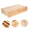 ARTSEWPLY Wooden Storage Box for Artists Multi-Layer Paint Brush Holder Drawers for Easy Organization Portable Beechwood Art Supplies Organizer for Outdoor Sketching view 3