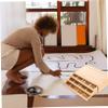 ARTSEWPLY Wooden Storage Box for Artists Multi-Layer Paint Brush Holder Drawers for Easy Organization Portable Beechwood Art Supplies Organizer for Outdoor Sketching view 4