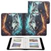 Wolf Face Black White Scrapbook Photo Album Self Pages for 4x6 5x7 6x8 Pictures 40 Pages Photo Book DIY Memory Book 3 Ring Binders for Anniversary Family Wedding Travel view 2