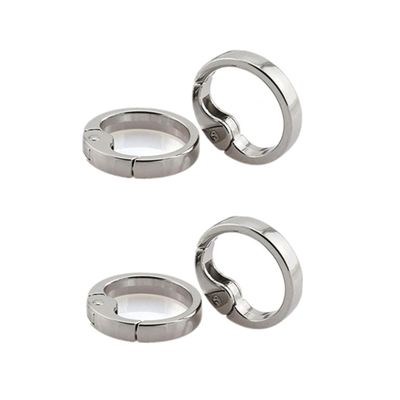 ARTSEWPLY 10pcs Metal Spring Clips for Handbag Backpack Keychain Dog Leash Fasteners for Leather Crafts and Accessories Silver Color