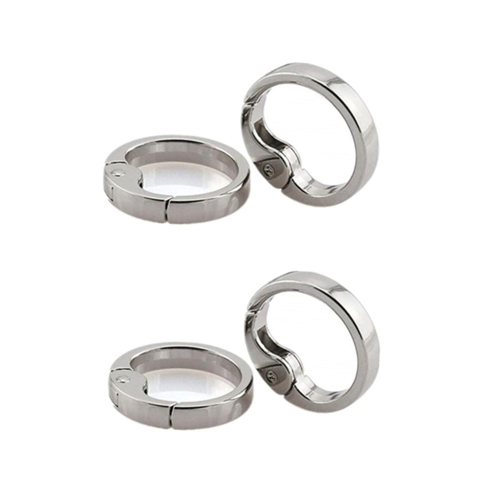 ARTSEWPLY 10pcs Metal Spring Clips for Handbag Backpack Keychain Dog Leash Fasteners for Leather Crafts and Accessories Silver Color