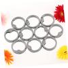 ARTSEWPLY 10pcs Metal Spring Clips for Handbag Backpack Keychain Dog Leash Fasteners for Leather Crafts and Accessories Silver Color view 2
