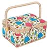 QANYEGN Sewing Basket, Sewing Tool Needle Thread Basket, Sewing Kit Fabric Storage Box for Needles, Thread, Tape Measure, Thimbles (Green Needle Thread) view 1