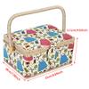 QANYEGN Sewing Basket, Sewing Tool Needle Thread Basket, Sewing Kit Fabric Storage Box for Needles, Thread, Tape Measure, Thimbles (Green Needle Thread) view 3