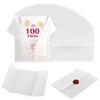 yeeplant 100-Piece Pre-Folded Vellum Jackets, Transparent Paper Wraps for Invitations, 5X7 Wedding and Party Envelopes Set view 1