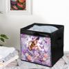 ARTopet DIY Diamond Art Painting Collapsible Storage Box Bins Handles Non-woven Folding Baskets Organizer Household for Organizing Clothing Sheets Books 11x11x11in-Purple Dress Woman view 3
