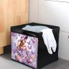 ARTopet DIY Diamond Art Painting Collapsible Storage Box Bins Handles Non-woven Folding Baskets Organizer Household for Organizing Clothing Sheets Books 11x11x11in-Purple Dress Woman view 4