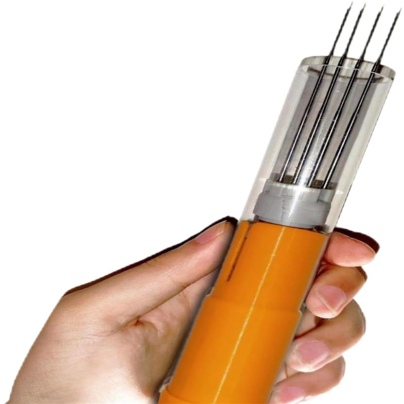 THYXGS Electric Needle Felting Machine Set, Electric Wool Felting Tool, Needle Felting Machine for Fast Felting, 2cm Stroke, Adjustable Speed, for Needle Felting, DIY Felting, 3D Sculpture (Orange)