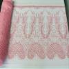 New Creations Fabric & Foam Inc, Luxury Wing Damask Beaded Lace, by The Yard. (Pink) view 1