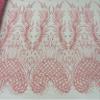 New Creations Fabric & Foam Inc, Luxury Wing Damask Beaded Lace, by The Yard. (Pink) view 4