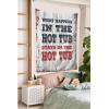 PLOWS Bar Man Cave Decor What Happens In The Hot Tub Stays In The Hot Tub Tapestry Coquette Room Decor Sports Bar Decor(100X150CM) view 3