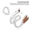 12Pcs Crochet Hooks, 1.2 Meters Tunisian Carbonized Tube Bamboo Knitting Needles Set, Knitting Needle with Tube Cable for Knitting Yarn, Weave Craft and Handcrafted Crocheting view 3