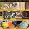 120g Capacity Spinning Wheel Yarn, Yarn Ball Winder, Electric Spinning Machine With Foot switch & 3 Spools, Wool Fibre Twisting, Drum Carder-Adjustable Speed/Forward And Reverse Switching ,Green2 view 4