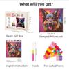 Amcdjkery DIY Latch Hook Kits Pillow Pelican Fiery Sunset Crochet Yarn Pre-Printed Cushion Needlework Pillowcase Hook and Latch Kit Cushion Home Sofa Decoration 17x17inch/43x43cm view 2