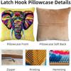 Amcdjkery DIY Latch Hook Kits Pillow Pelican Fiery Sunset Crochet Yarn Pre-Printed Cushion Needlework Pillowcase Hook and Latch Kit Cushion Home Sofa Decoration 17x17inch/43x43cm view 3