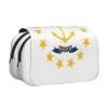 DUWAA Rhode Island State Flag print Pen Pencil Case with Zipper Clear Makeup Color Pouch Cosmetics Bag Multi-Purpose Stationary Bag view 1