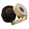 ARTIBETTER 3rolls Hemming Tape Craft Artificial Leather Straps DIY Leather Strap Strip Black Gold for Clothing Shoes Accessories view 1