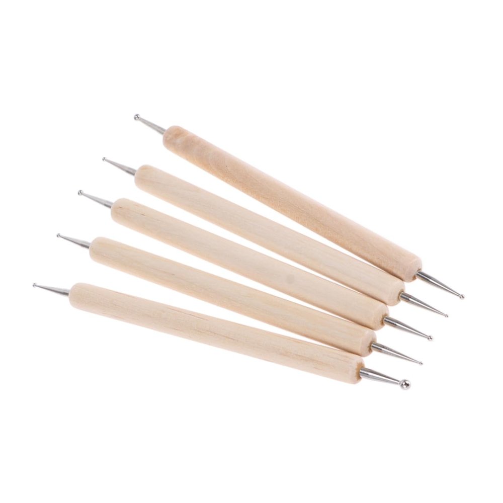 DOITOOL 5pcs Leather Craft Tool Set Dotting Pen and Squeezer for DIY Leather Stamping and Carving for Leatherworking Enthusiasts