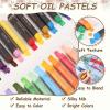 MECCANIXITY Soft Oil Pastels, Oil Pastel Crayons Vibrant Color Blendable Art Supplies for Painting Drawing Blending Painting Artists Beginners Professional(Light Purple, Pack of 16) view 3