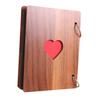 BIUDECO Heart Scrapbook Album Retro Wooden Photo Book for DIY Memories present for Christmas Weddings Showers and Travel Records view 1