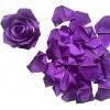 LatinaFlorista 300Pcs Gold Edge Satin Petals for Eternal Roses, Half-Finished DIY Kit, Dark Purple Silk Ribbon Rose Petals for Glamorous, Sparkling Forever Flower Arrangements view 1