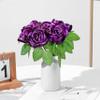 LatinaFlorista 300Pcs Gold Edge Satin Petals for Eternal Roses, Half-Finished DIY Kit, Dark Purple Silk Ribbon Rose Petals for Glamorous, Sparkling Forever Flower Arrangements view 2