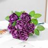 LatinaFlorista 300Pcs Gold Edge Satin Petals for Eternal Roses, Half-Finished DIY Kit, Dark Purple Silk Ribbon Rose Petals for Glamorous, Sparkling Forever Flower Arrangements view 4