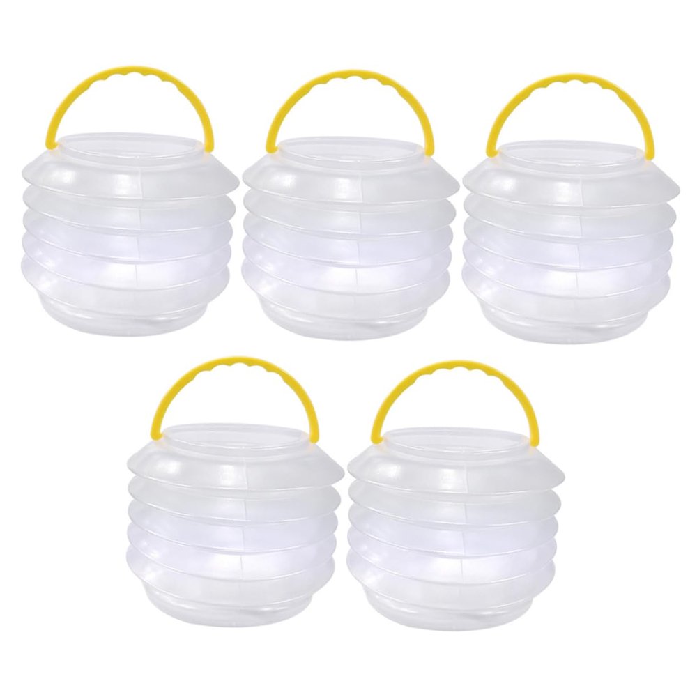 MUELODSIC Foldable Brush Washing Bucket Portable 5 Sets Pen Wash Basin for Artists Watercolor Paint and Outdoor Use