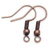 100Pcs Earring Hooks Fish Hooks, Red Copper, 20 x 17mm, Hypo-allergenic for French/Dangle Earring Findings Jewelry Making DIY Jewelry Making Earring Parts Supplies view 1