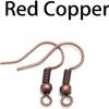 100Pcs Earring Hooks Fish Hooks, Red Copper, 20 x 17mm, Hypo-allergenic for French/Dangle Earring Findings Jewelry Making DIY Jewelry Making Earring Parts Supplies view 2
