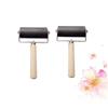 HOMSFOU 3sets 2pcs Rubber Roller for Crafting and Printmaking Easy Ink Spreading Tool for Scrapbooking and Stamping Projects Black 2pcs*3 view 4