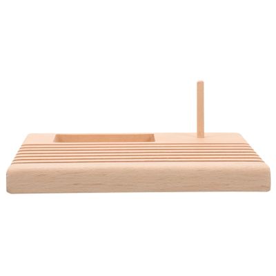 Tofficu Wooden Ruler Holder and Thread Spool Organizer Compact Design for Quilting Supplies and Sewing Projects Beech Construction Easy to Install Stable Base for Smooth