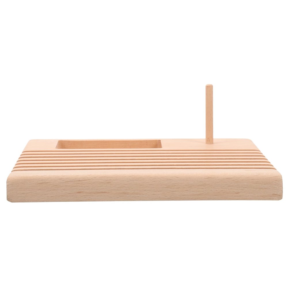 Tofficu Wooden Ruler Holder and Thread Spool Organizer Compact Design for Quilting Supplies and Sewing Projects Beech Construction Easy to Install Stable Base for Smooth