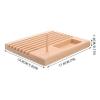 Tofficu Wooden Ruler Holder and Thread Spool Organizer Compact Design for Quilting Supplies and Sewing Projects Beech Construction Easy to Install Stable Base for Smooth view 4
