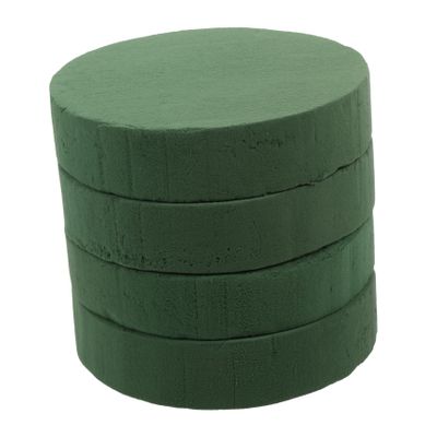 jojofuny 4Pcs Round Wet Floral Blocks for Flower Arrangements Durable Floral Mud for Wedding Party Decorations Easy Flower Insertion Odorless Strong Water Absorption