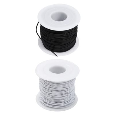 DOITOOL 2rolls Elastic Bracelet Cord Thick Stretchy String for Jewelry Making Crafting and Beading Each for Bracelets and Necklaces