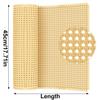 Queenbox 17.7x137.7in Plastic Rattan Cane Webbing, Octagonal Cane Open Weave Wicker Mesh Net for Furniture Cabinet Chair Bed Ceiling, Beige view 2