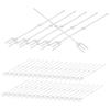 Hohopeti 1Bag Flower Picks Clip for Bouquets Floral Card Holders for Wedding Party DIY Arrangements Long Easy to Use Durable Transparent Design view 1