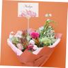 Hohopeti 1Bag Flower Picks Clip for Bouquets Floral Card Holders for Wedding Party DIY Arrangements Long Easy to Use Durable Transparent Design view 3