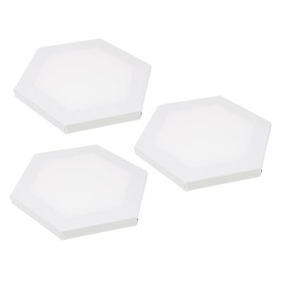 DOITOOL 3pcs Sided Framed Canvas Blank Art Panels Student Painting Board Oil Painting Frame