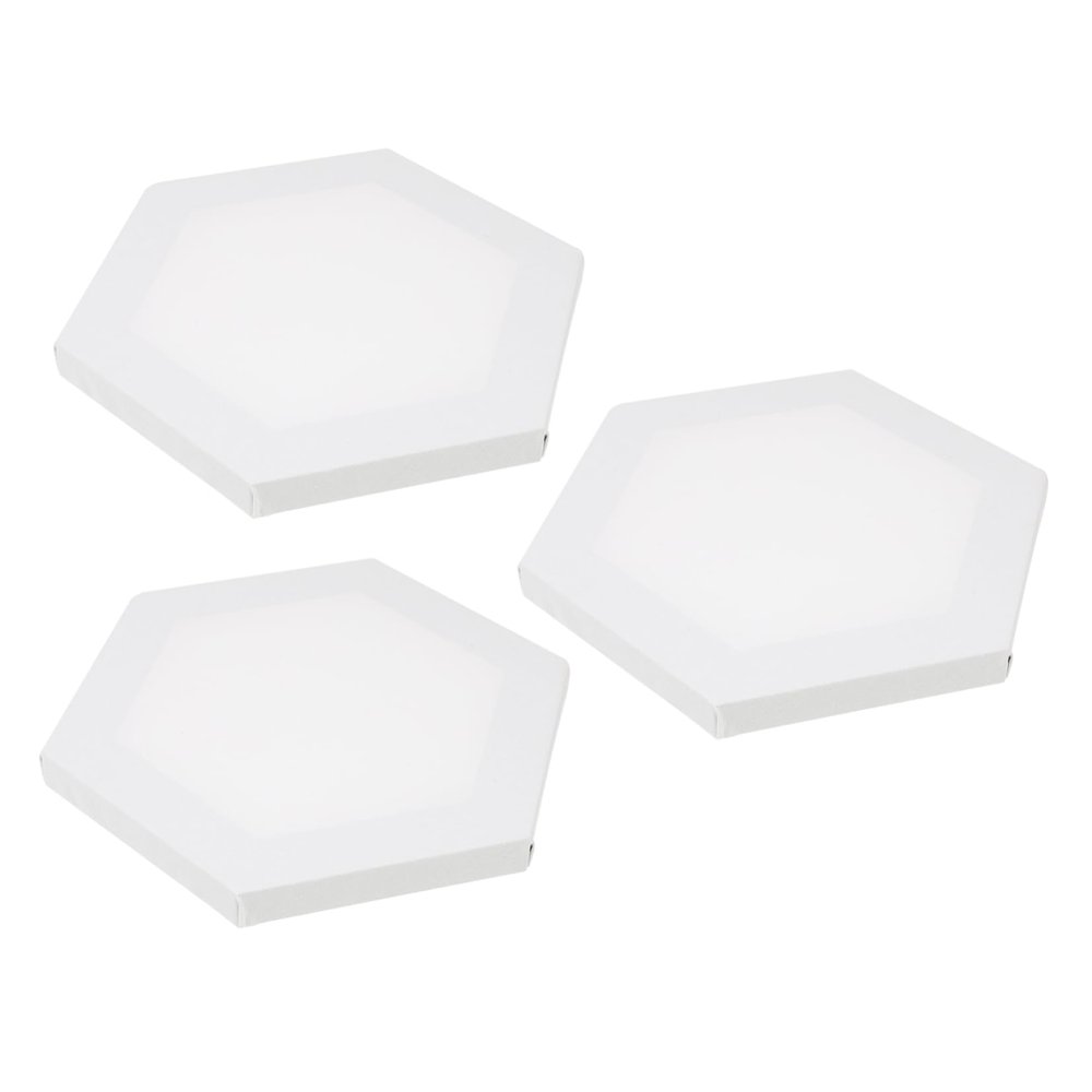 DOITOOL 3pcs Sided Framed Canvas Blank Art Panels Student Painting Board Oil Painting Frame