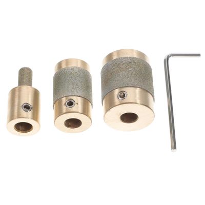 NUOBESTY 1 Set Glass Grinding Bits 1 Inch 1/4 Inch Brass Core Diamond Tools for Stained Glass Supplies Sturdy and Versatile Grinding Accessories
