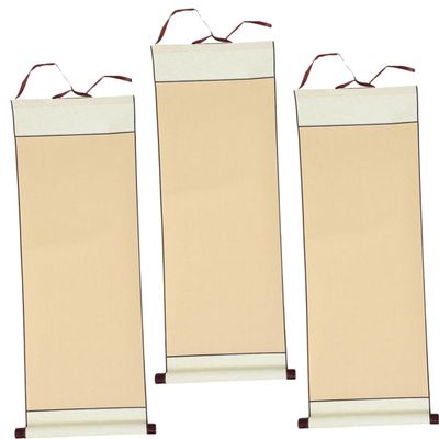 DIYEAH 3Pcs Blank Chinese Calligraphy Premium Parchment Paper for Calligraphy Art Lightweight Hanging Design for Writing and Painting Home Supplies