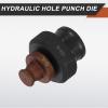 HARFINGTON Hydraulic Hole Punch Die 4mm Round Hole 40Cr Steel Electric Punching Kit for MHP-20 JP-20 Electric Punching Machine, Burgundy & Black view 3
