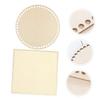 CORHAD 4pcs Natural Wood Crochet Basket Bases for DIY Crafts Mini Weaving Board Holes for Handmade Cross Stitch and Bag Decoration view 3