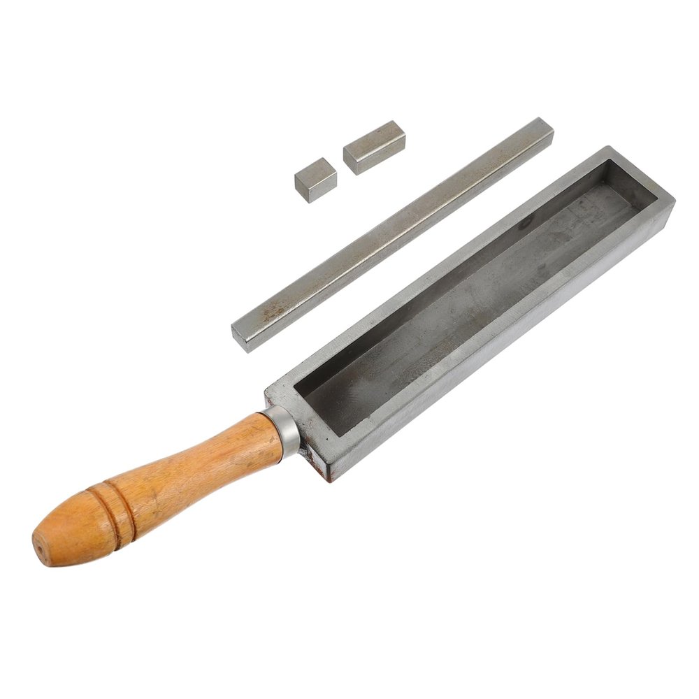 NUOBESTY 1Pc Melting Mold with Steel Bars for Casting Gold and Silver Durable Design for DIY Refining and Casting Needs for Jewelry and Precious Crafts