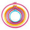 IWOWHERO 6pcs Plastic Embroidery Circle Frames DIY Cross Stitch Cloth Hoop Embroidery Tool for Handcraft Wall Decor Wedding Decor view 1