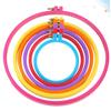IWOWHERO 6pcs Plastic Embroidery Circle Frames DIY Cross Stitch Cloth Hoop Embroidery Tool for Handcraft Wall Decor Wedding Decor view 2