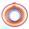 IWOWHERO 6pcs Plastic Embroidery Circle Frames DIY Cross Stitch Cloth Hoop Embroidery Tool for Handcraft Wall Decor Wedding Decor view 3